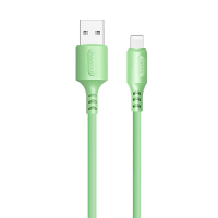 Дата кабель USB 2.0 AM to Lightning 1.0m soft silicone green ColorWay (CW-CBUL042-GR)