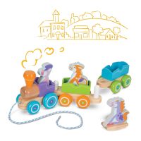 Ігровий набір Melissa&Doug дерев'яний потяг з тваринами (MD14608)