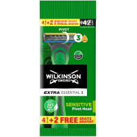 Бритва Wilkinson Sword Extra Essential 3 Sensitive 4+2 шт. (4027800463008)