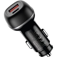 Зарядний пристрій ColorWay USB-C PD45W + USB QC3.0 car adapter (CW-CHA067PD-BK)