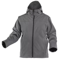 Куртка робоча Hoegert INN HT5K254-2XL з капюшоном SoftShell 94% поліестер/6% еластан графіт, 2XL (56) (HT5K254-2XL)