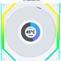 Кулер до корпусу Lian Li UNI Fan SL WIRELESS LCD 120-1, White (G99.12SLLCD1W1W.00)