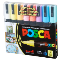 Набір маркерів UNI набір POSCA Soft Color, 1,8-2,5 мм, 8 шт (PC-5M SOFT COLOR 8C)