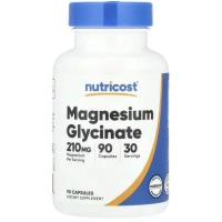 Вітамінно-мінеральний комплекс Nutricost Магній гліцинат, Magnesium Glycinate, 90 капсул (NCS57138)