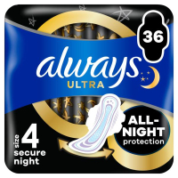 Гігієнічні прокладки Always Ultra Secure Night (Розмір 4) 36 шт. (8700216450379)