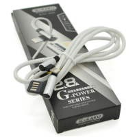 Дата кабель USB 2.0 AM to Lightning 1.0m 2.4A Silver iKAKU (KSC-028-S-L)