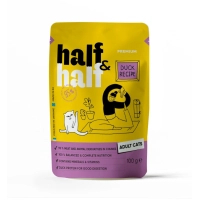 Вологий корм для кішок Half&Half шматочки з качкою у соусі 100 г (4820261920918)