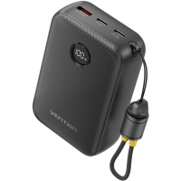 Батарея універсальна Vention 20000mAh 22,5W Fast Charging, with built-in USB-C cable, Black (FKBB0-C)