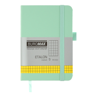 Книга записна Buromax ETALON 95 х 140 мм, 96 аркушів, клітинка, м`ятний (BM.296160-38)