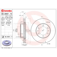 Гальмівний диск Brembo 09.B461.11