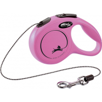 Повідець для собак Flexi New Classic XS трос 3 м (рожевий) (4000498022436)