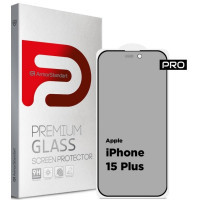 Скло захисне Armorstandart Pro Anti-spy Matte Apple iPhone 15 Plus Black (ARM73173)