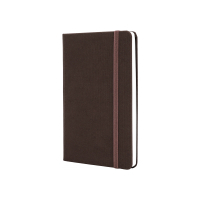 Книга записна Optima А5 SQUARE, тверда обкладинка, гумка, білий блок клітинка, коричневий (O27100-07)