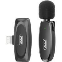 Мікрофон XO MKF08B з придушенням шуму lightning Black (XO MKF08B-IP)