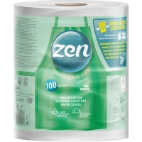 Паперові рушники Zen Professional Care 2 шари 770 відривів 100 м 1 рулон (5944582100312)