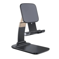 Підставка до планшета та телефона Knight Foldable Desk Mobile Phone Holder Stand (Alloy) Black Essager (EZJZM-QS01)