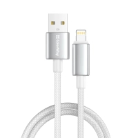 Дата кабель USB 2.0 AM to Lightning 2.0m 3A zinc alloy braided white ColorWay (CW-CBUL099-WT)