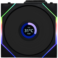 Кулер до корпусу Lian Li UNI Fan TL WIRELESS LCD 120-1, Black (G99.12TLLCD1W1B.00)