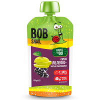 Дитяче пюре Bob Snail Равлик Боб Яблуко-чорна смородина 120 г (4820219343790)
