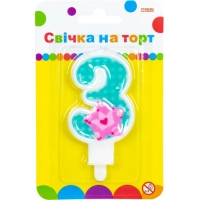 Свічка Maxi Princess "3" висотою 7,62 см (MX622050-3)