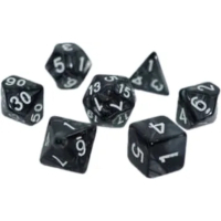 Набір кубиків для настільних ігор Games 7 Days Pearl 7 Dice Set - Black (g7dpearl02)