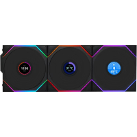 Кулер до корпусу Lian Li UNI Fan TL WIRELESS LCD 120-3, Black (G99.12TLLCD1W3B.00)