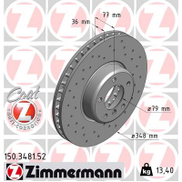 Гальмівний диск ZIMMERMANN 150.3481.52