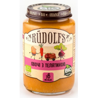 Дитяче пюре Rudolfs Телятина з овочами 190 г (4751017940235)