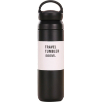 Термос Merlion Travel Tumbler 500 мл, подвійна кришка з ручкою, чорний (SUS304-500Black)