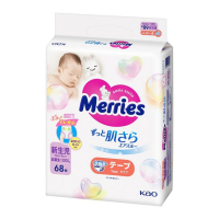 Підгузки Merries для новонароджених 5 кг 68 шт (4901301437693)