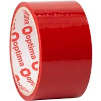 Скотч Optima 48 мм х 30 м, червоний (O45304-03)