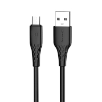 Дата кабель USB 2.0 AM to Micro 5P 1.0m 3A textured PVC black ColorWay (CW-CBUM094-BK)