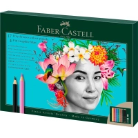 Олівці кольорові Faber-Castell Polychromos 17 кольорів з аксесуарами у картонній подарунковій коробці (210052) (32668)