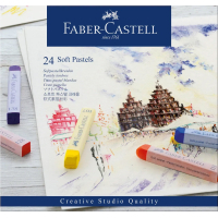 Пастель Faber-Castell Soft Pastels, м'яких, довжина крейди 70 мм, 24 кольори, 128324 (16794)