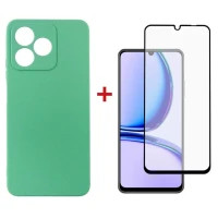 Чохол до мобільного телефона Dengos Kit for Realme C51 case + glass (Mint) (DG-KM-61)