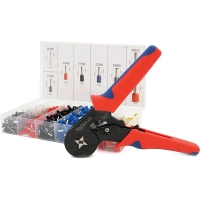 Затискач для клем Voltronic HCS8 6-4A, red + набір кабельних наконечників (HCS8 6-4A+VE800)