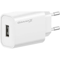 Зарядний пристрій Grand-X Quick Charge QС3.0, + cable USB -> Type C 1m white (CH-550WT)