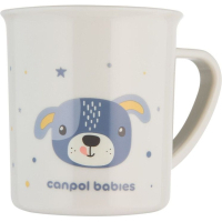 Набір дитячого посуду Canpol babies CUTE ANIMALS кружка пластикова, блакитна (4/413_blu2)