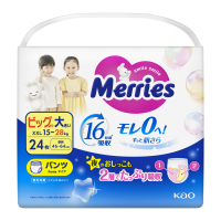 Підгузки Merries трусики Розмір XXL (15-28 кг) 24 шт (4901301442918)