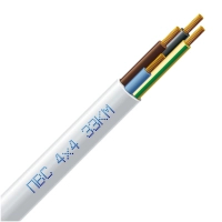 Кабель силовий ЗЗКМ 4х4 кв.мм гнучкий, мідний, 100м (ПВС 4x4 ECG)