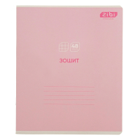 Зошит ZiBi учнівський PASTEL, 48 аркушів клітинка, рожевий (ZB.1701-10)