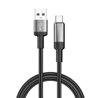 Дата кабель USB 2.0 AM to USB-C 1.0m 6A braided wire black ColorWay (CW-CBUC096-BK)