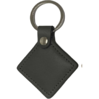 Брелок з чіпом Merlion MIFARE, 13.56MHz, MF-Leather, у шкіряному чохлі, gray (MF-Leather)