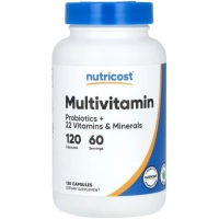 Вітамінно-мінеральний комплекс Nutricost Мультивітаміни з пробіотиками, Multivitamin, Probiotics + 22 Vitamins & M (NCS67942)