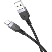 Дата кабель USB 2.0 AM to USB-C 1.0m silicone X109 Energy black HOCO (6942007636247)