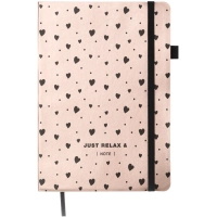Книга записна Buromax RELAX, А5, 96 аркушів, клітинка, рожеве золото (BM.295101-10)