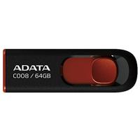 USB флеш накопичувач ADATA 64GB C008 Black+Red USB 2.0 (AC008-64G-RKD)