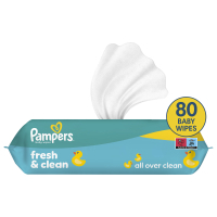 Дитячі вологі серветки Pampers Fresh Clean 80 шт (8001841077598)