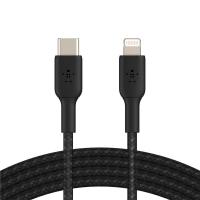 Дата кабель USB 2.0 AM to Lightning 1.0m braided black Belkin (CAA004BT1MBK)