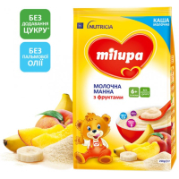 Дитяча каша Milupa Молочна Манна з фруктами 210 г (5900852930041)